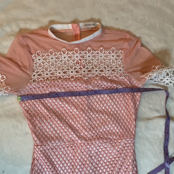 Pink mesh mini dress - Picture 7 of 9